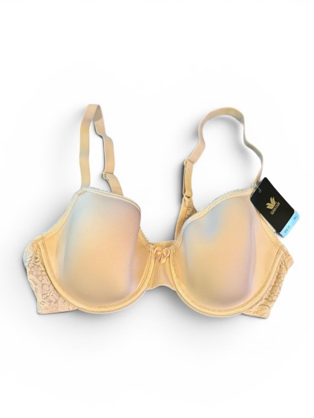 NWT Wacoal Halo Lace Contour Spacer Bra Nude 36C Style 853205